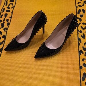 Christian Louboutin Black Spiked Heels